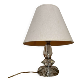 Vintage crystal and chrome lamp, France 1940