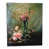Old HST Still Life with Roses circa 1900 signed Martih 65x54 cm D151