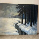 Winter landscape signed from 1971