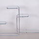 unusual bauhaus style chrome étagère, flower stand, glass, czechia, 1930s