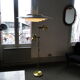 Lampadaire doré 2 spots de 1960