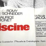 Original film poster "La Piscine" 1969 Alain Delon, Romy Schneider,Birkin...