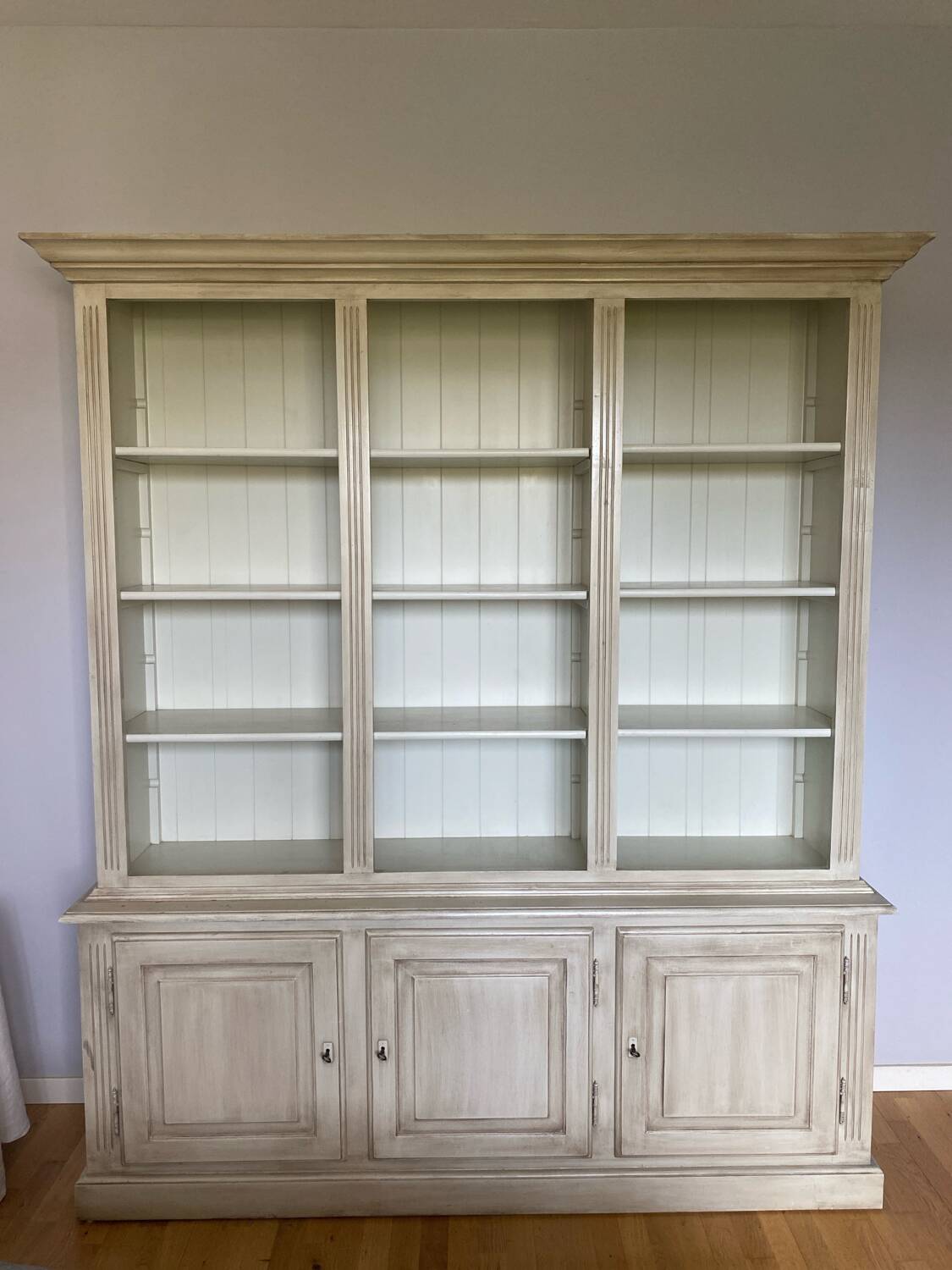 Bookcase, ecru wood, Basic Line brand by Luc Meganck