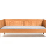 Fine Danish Box Sofa / Daybed in Oak 1960s. New Upholstered