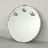 Mirror with integrated round bulbs by Gedy, 1970