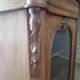 Curved showcase library carved wood 2 doors mahogany English style