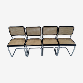 Suite de 4 chaises Cesca B32 Marcel Breuer 1992