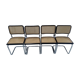 Suite of 4 chairs cesca B32 Marcel Breuer 1992