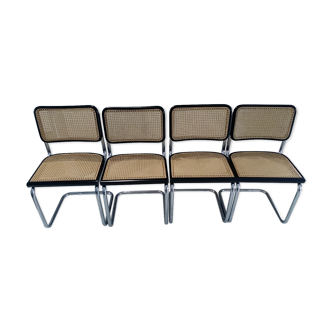 Suite of 4 chairs cesca B32 Marcel Breuer 1992