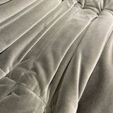 Vintage 2 and 3 seater green velvet togo set