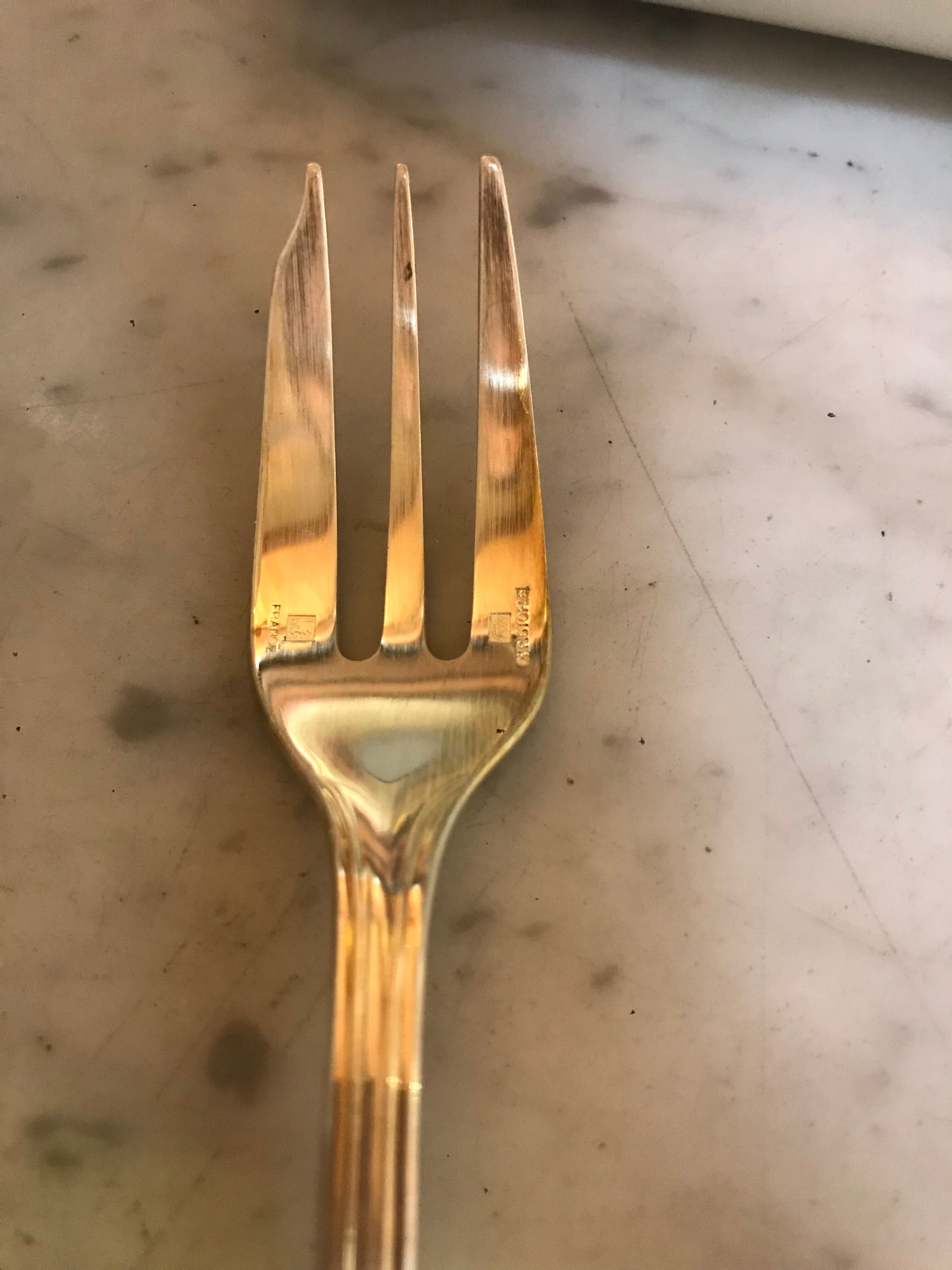 Set Christofle silver metal