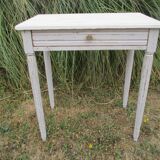 Side table 1900s restyled patinated gray