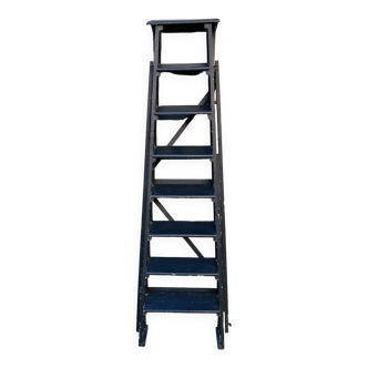 Echelle escabeau d'atelier bois ancien