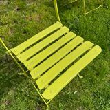 Two old folding garden chairs
