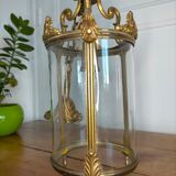 Old lantern glass and metal suspension