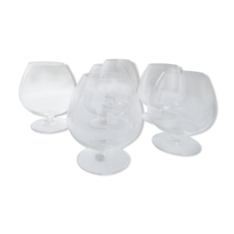 6 verres à cognac en  cristal de Lorraine