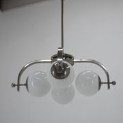 Bauhaus nickel-plated chandelier, 1930s