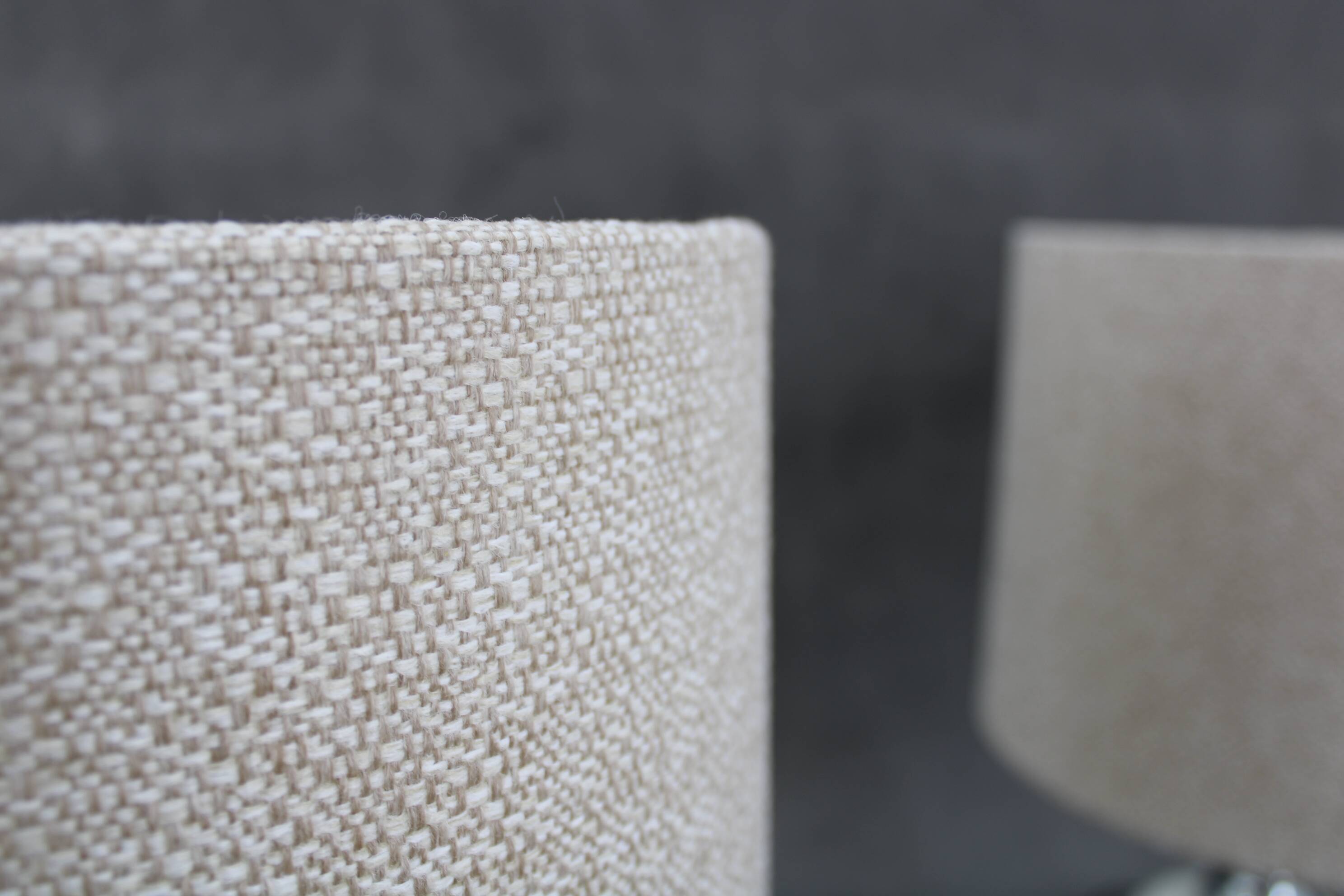 1970s Pair Of Table Lamps With New Fabric Shade, Italy