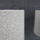 1970s Pair Of Table Lamps With New Fabric Shade, Italy