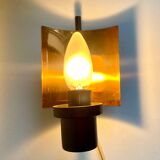 Applique murale Art Déco scandinave en métal/cuivre vintage