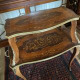 Dessert, rosewood marquetry tea table.