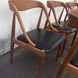 Lot 6 Scandinavian Teak chairs by Johannes Andersen Samcom Circa 1960