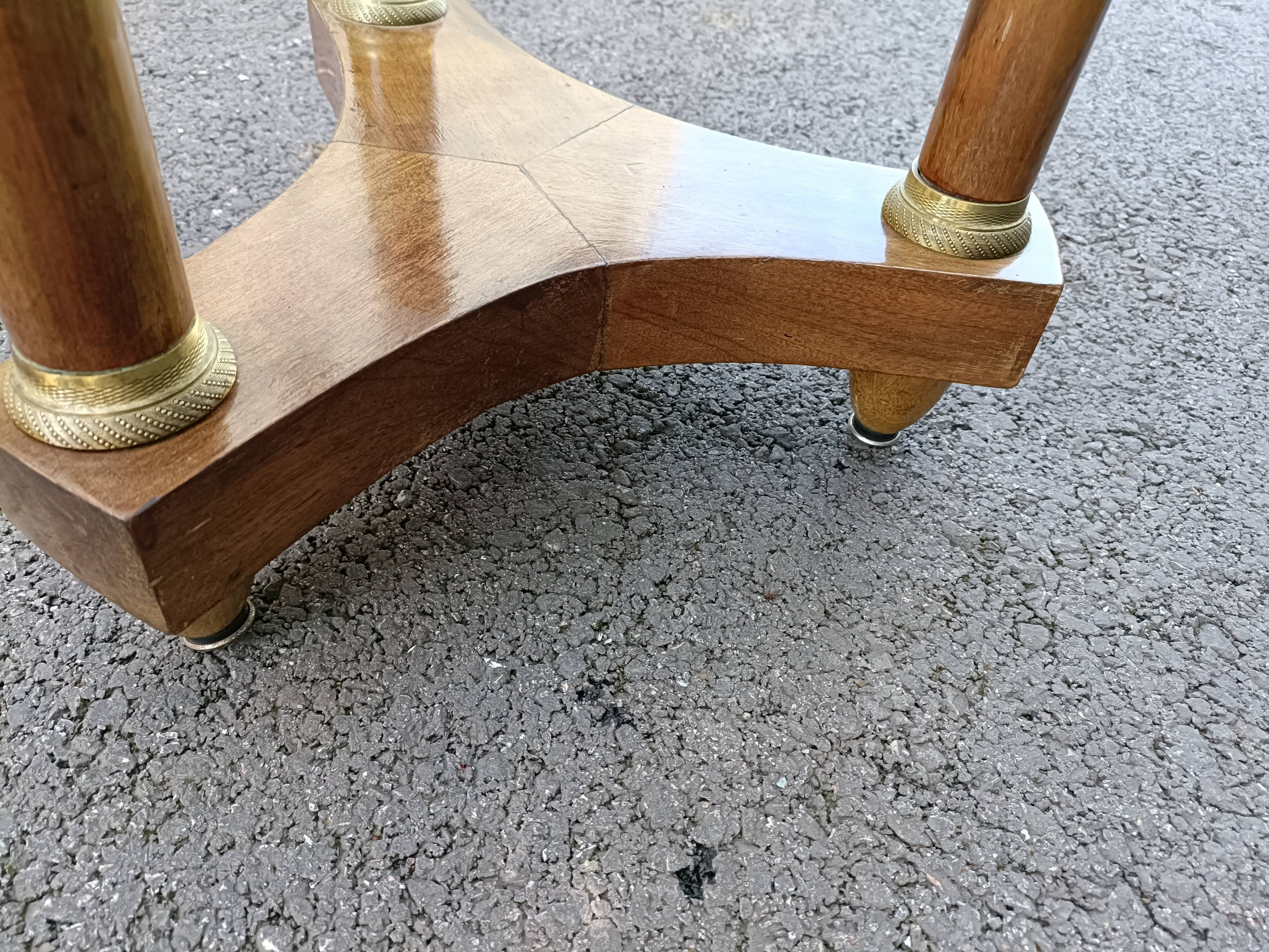 Gueridon side table empire style marble top