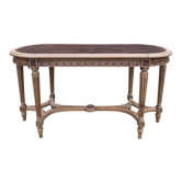 Banc ancien en cannage style Louis XVI