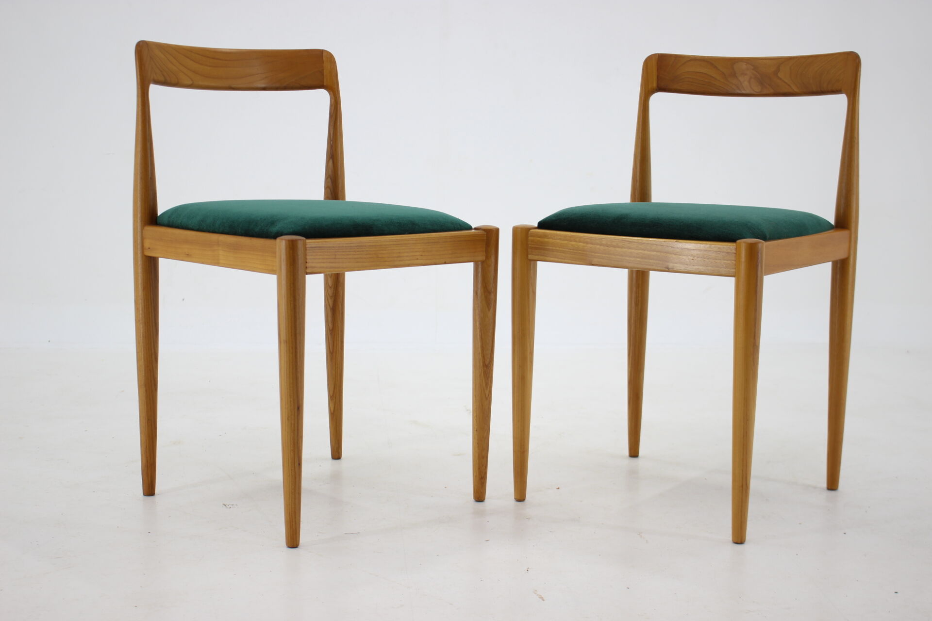 1970s Ash Four Dining Chairs by Drevotvar, Czechoslovakia