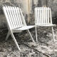 Paire de fauteuils pliables vintage « ciseaux » 1950