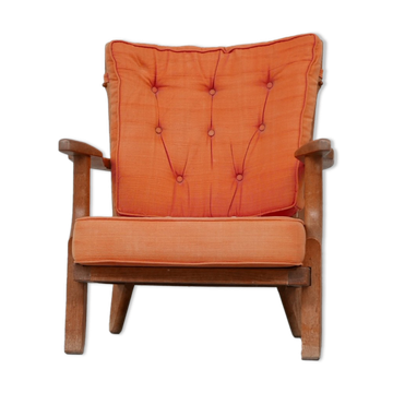 Guillerme et Chambron Repos oak armchair