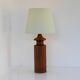 Grandes lampes de table danoises en teck des années 50, ensemble de 2