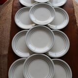12 flat plates italy ceramic quadrifoglio