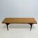 Large 1950s modernist coffee table – sculptural black base