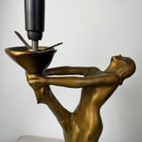 Lampe à poser femme drapée 1980
