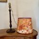 Antique wooden lamp - Toile de Jouy lampshade