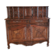 Provençal buffet with two bodies in solid walnut from the 18th century.