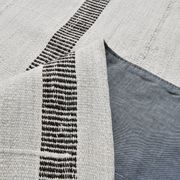 6x6 Square White & Black Vintage Kilim Rug, 187x195Cm
