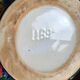 Art Deco style ball vase in glazed earthenware Jungle decoration Diameter 25 cm