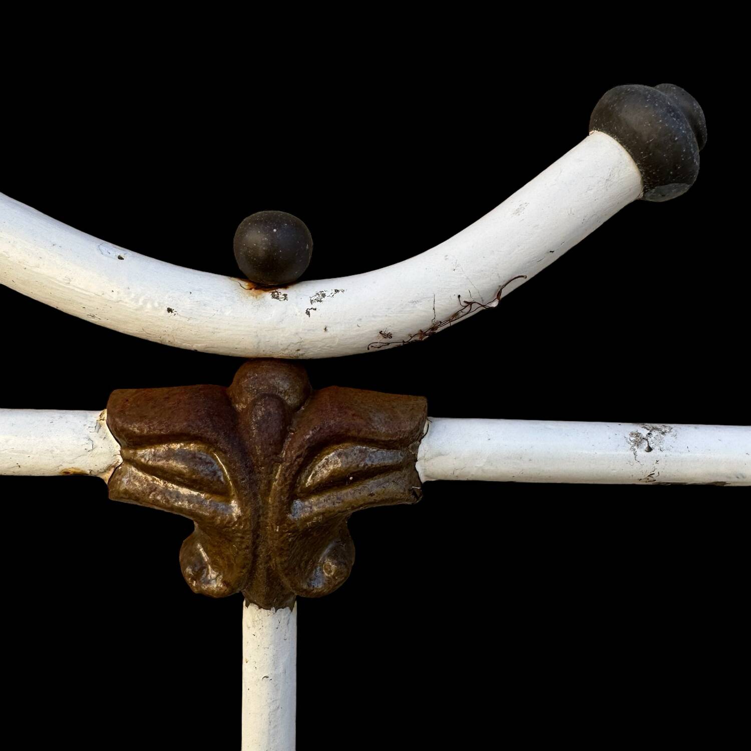 Antique wrought iron bed from the 1900s