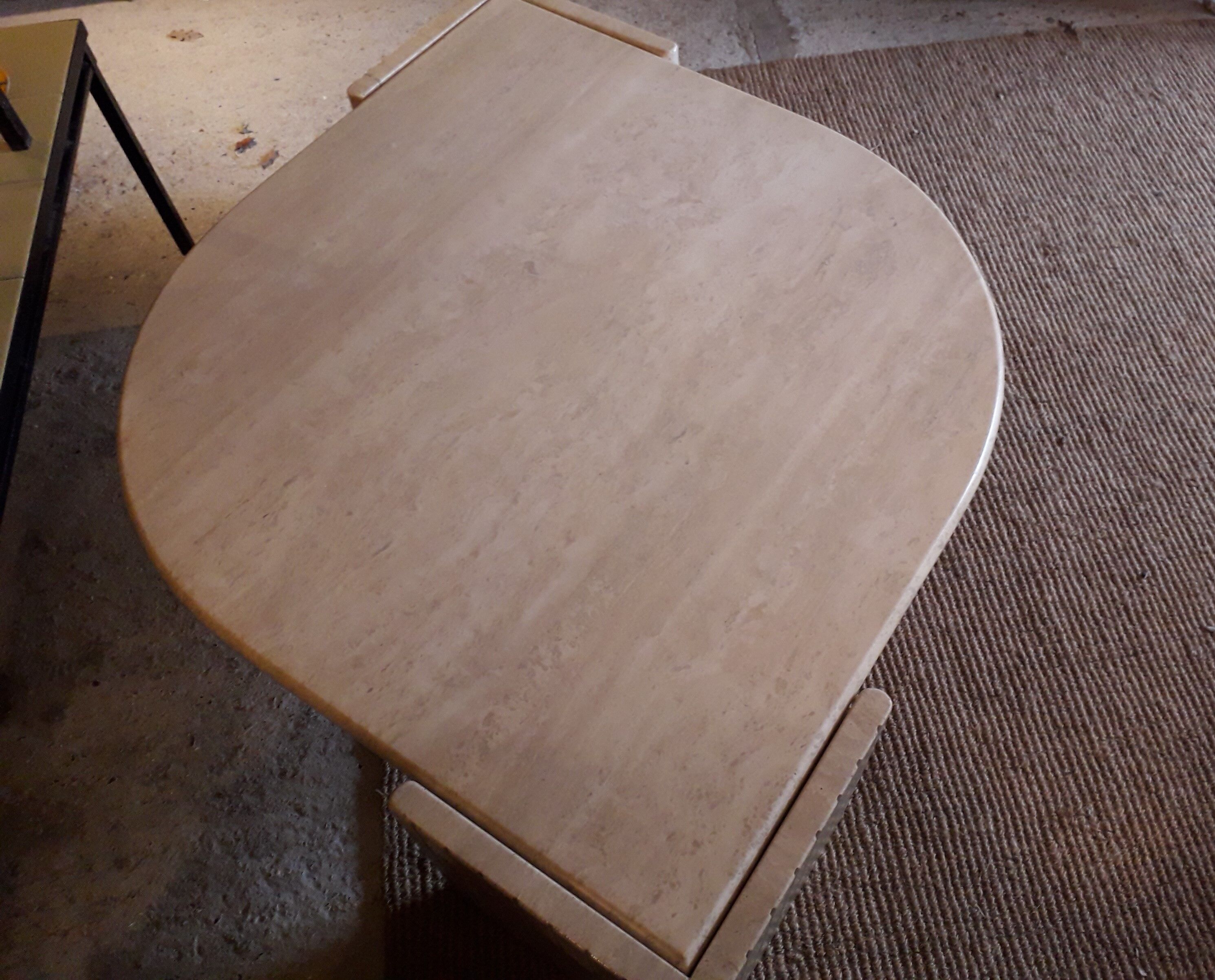 Travertine coffee table