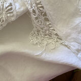 Old embroidered CA monogram sheet