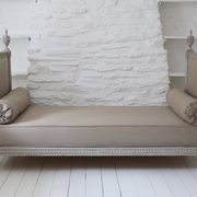 Lit de repos - banquette style Louis XVI retapissé en lin