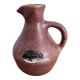 Vintage brown ceramic pitcher signed Max Idlas.