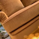 Golden velvet toad sofa