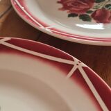 Service of 10 plates in Digoin earthenware