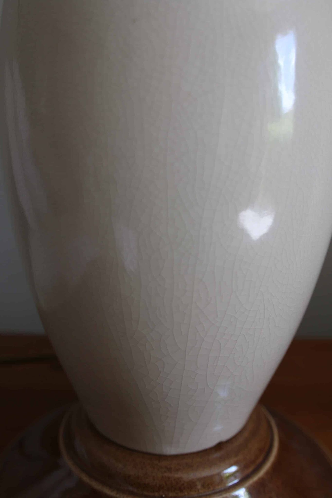 Lampe à poser en céramique craquelée, années 80