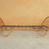 Vintage rattan bed