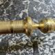 Pair of torch candle holders in chiseled gilded bronze XIXEME