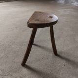 Milking tripod wooden stool